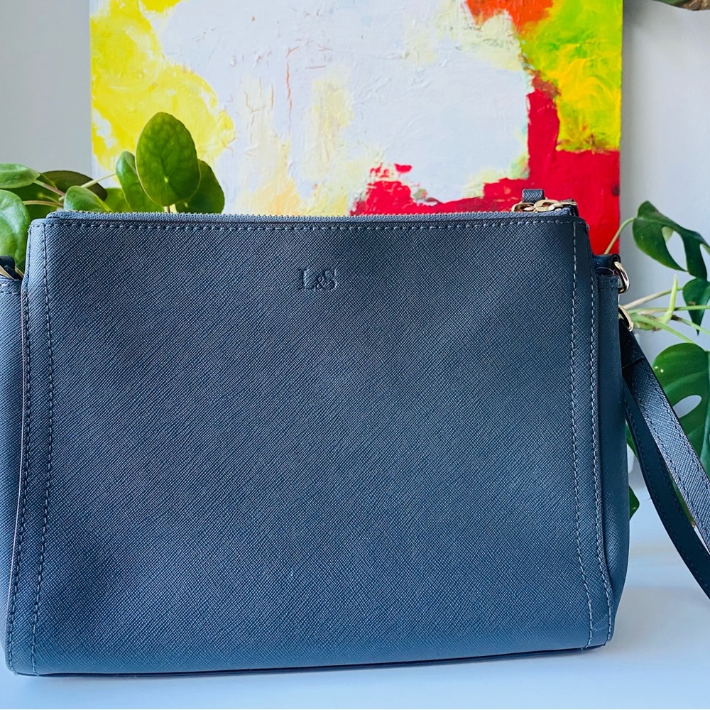 Lo & Sons Pearl Crossbody - Black Saffiano Leather